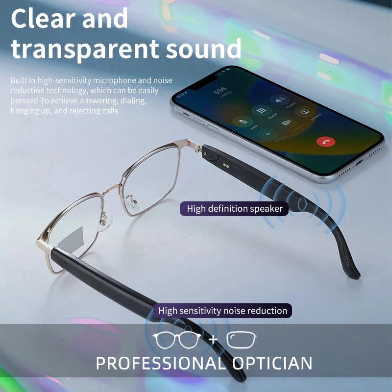 Wireless Prescription AI Glasses Photochromic Sunglasses Anti Blue Ray Reading Glasses