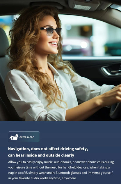 Wireless Prescription AI Glasses Photochromic Sunglasses Anti Blue Ray Reading Glasses