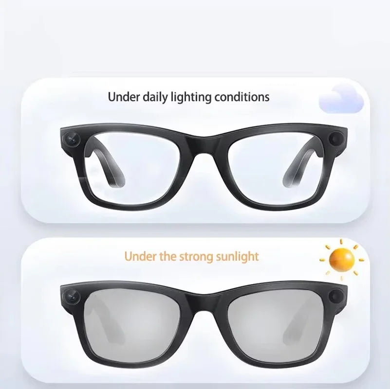 Waterproof Glasses 800W pixel Shooting Photo Video Voice AI Glasses HD 4K HD Camera Call Smart  AI Translation Bluetooth Glasses