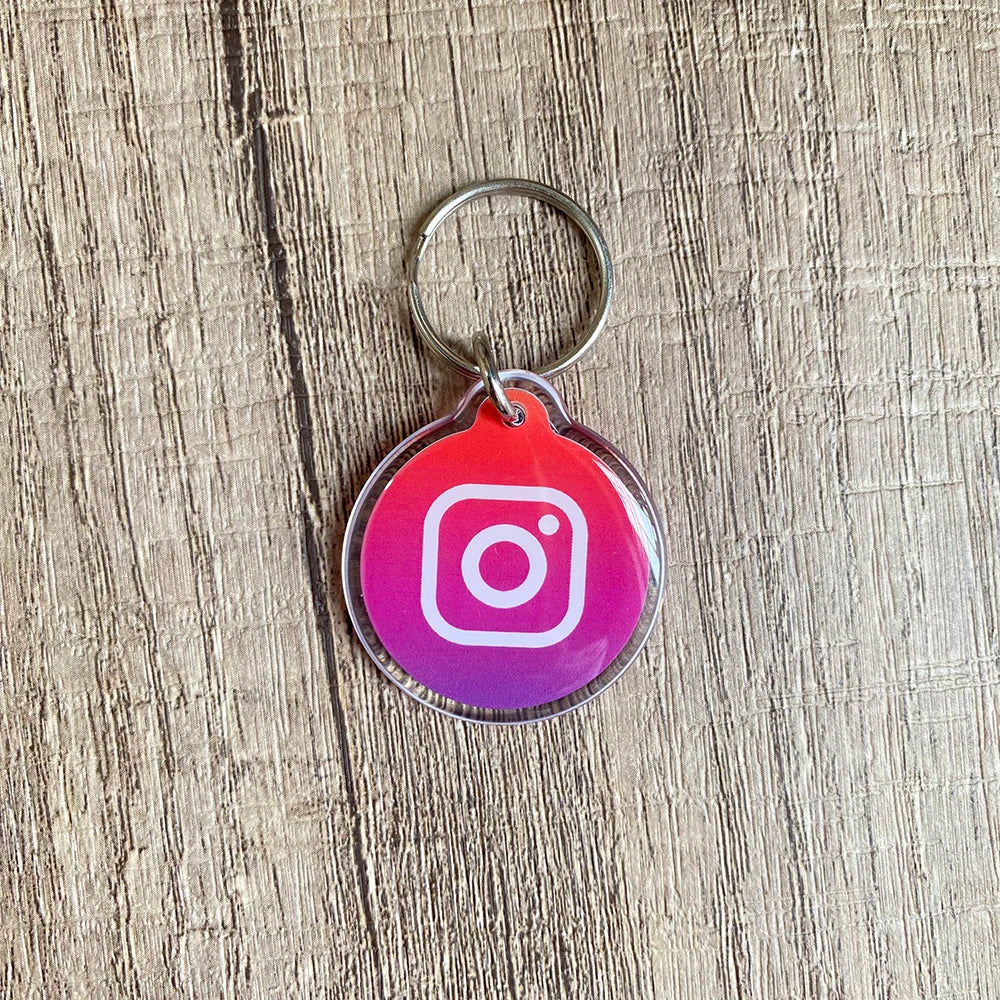Instagram Snapchat WhatsApp NFC Epoxy Tag NFC Key Card Proximity 13.56MHz URL Link Sharing Keychain for Increase Followers
