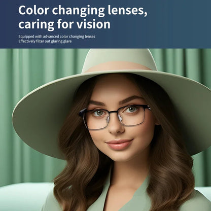 Wireless Prescription AI Glasses Photochromic Sunglasses Anti Blue Ray Reading Glasses