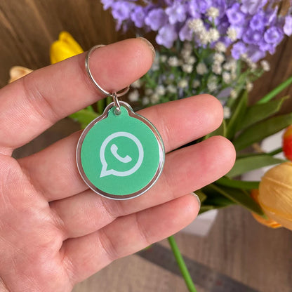 Instagram Snapchat WhatsApp NFC Epoxy Tag NFC Key Card Proximity 13.56MHz URL Link Sharing Keychain for Increase Followers