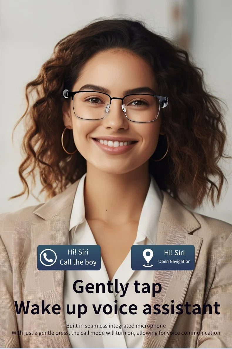 Wireless Prescription AI Glasses Photochromic Sunglasses Anti Blue Ray Reading Glasses