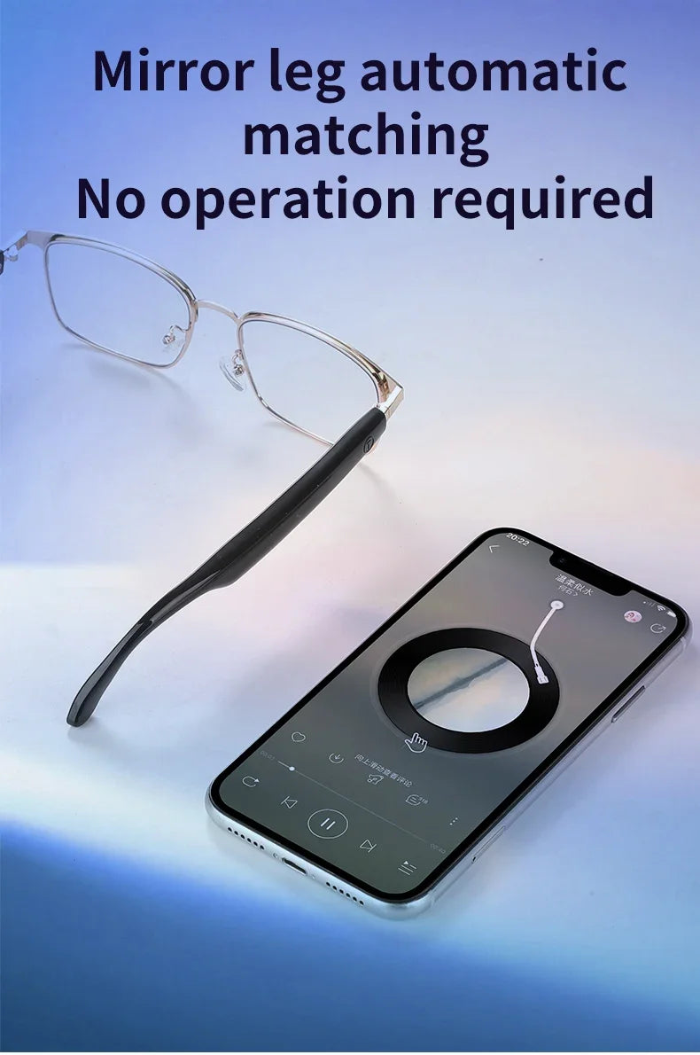 Wireless Prescription AI Glasses Photochromic Sunglasses Anti Blue Ray Reading Glasses