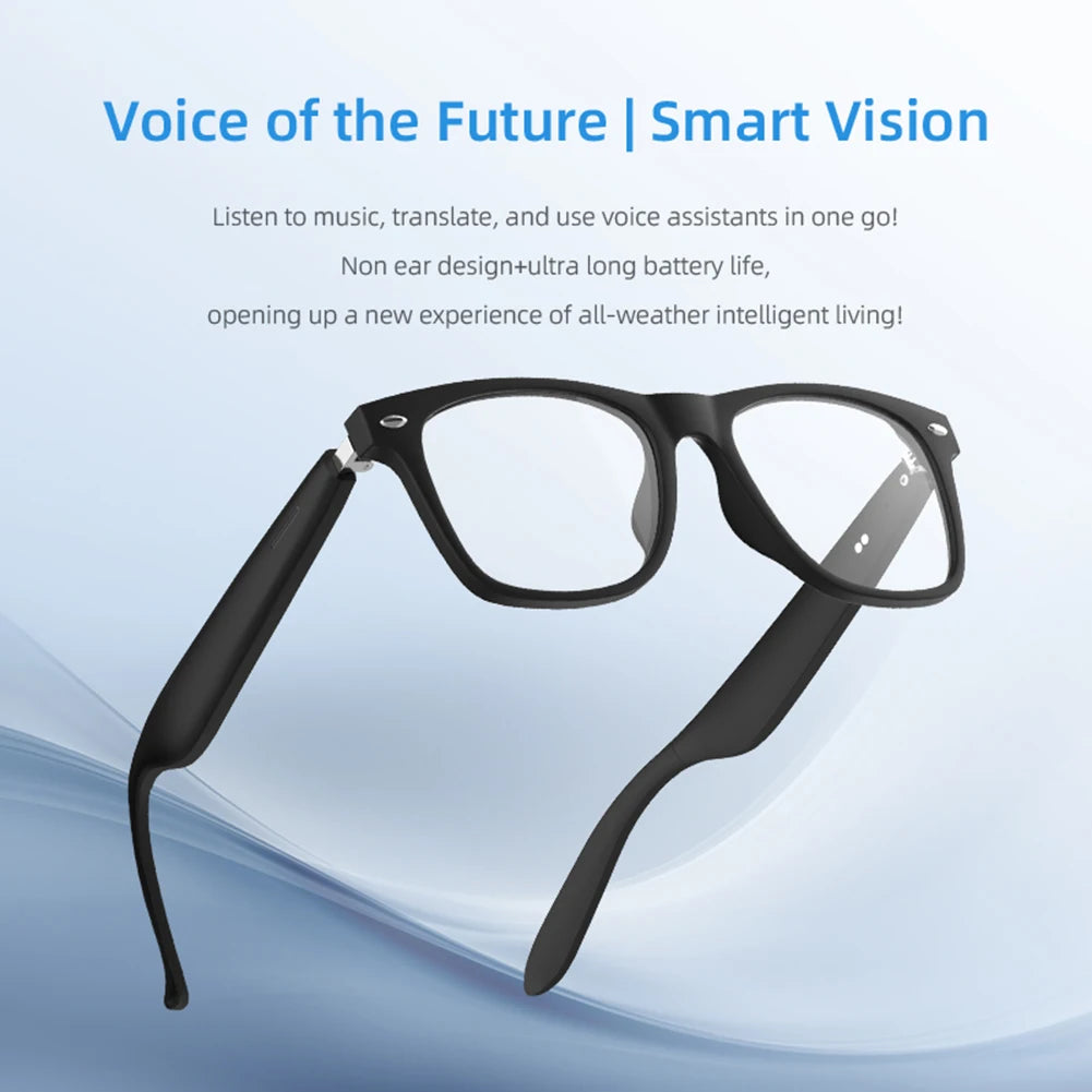 AI Intelligent Translation Glasses Wireless Headset Sunglasses Built-in Microphone Speakers Earphone Glasses for Outdoor Travel